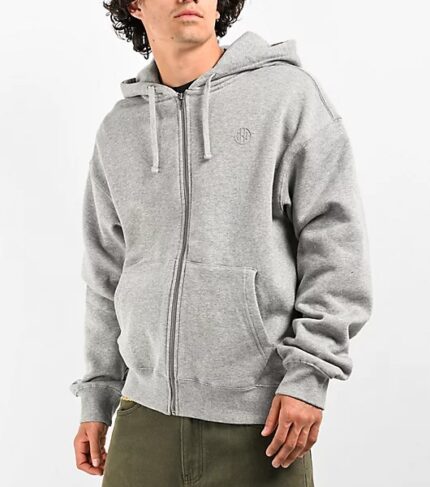 Fundamentals Ninth Hall Heather Grey Zip Up Hoodie