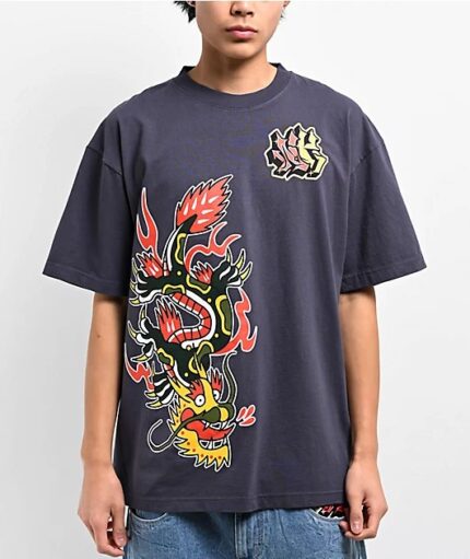 Ninth Hall Ambush Dragon T-Shirt Navy